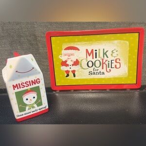 NEW Grasslands Road “Cookies for Santa “ Red and Green Holiday Decor Set